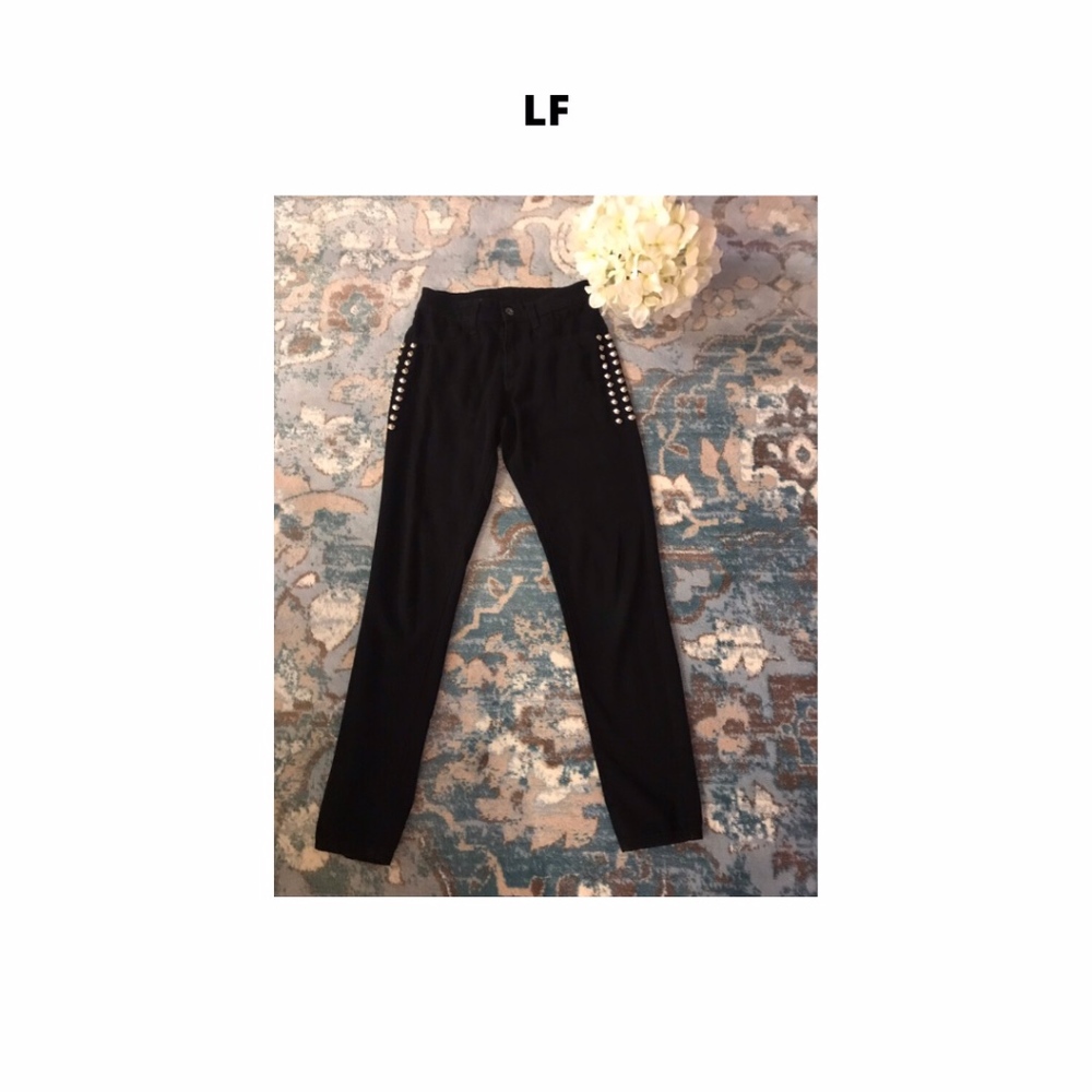 LF Carmar black studded jeggings